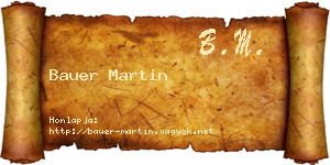 Bauer Martin névjegykártya