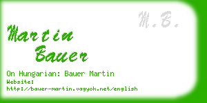 martin bauer business card